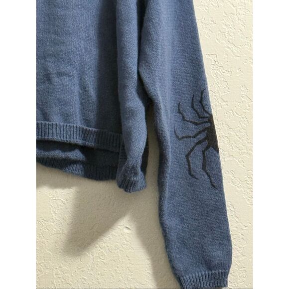 Japanese Anime Cartoon Print Loose O-Neck Pullover XL Vintage Casual Long- - Picture 4 of 4